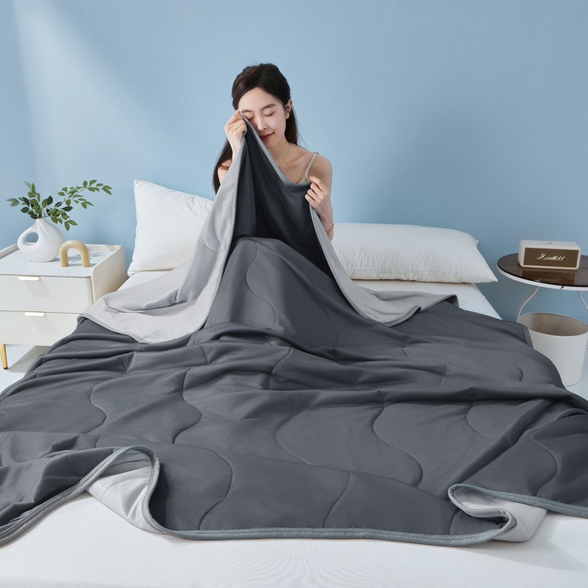 웨이브 그리드-다크 그레이 [Xiyin 크로스보더 핫모델]