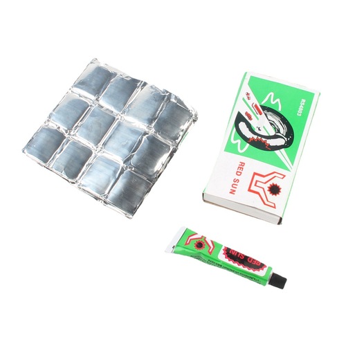 Wholesale bicycle tire repair glue with film, tire patch, bicycle repair tools, 48 ​​pieces of cold repair glue