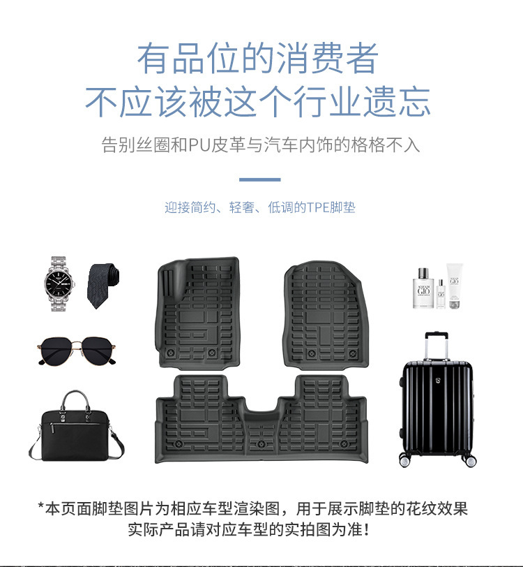 Car Floor Mats for 21-25 Jetour X70 PLUS TPE Trunk Mat