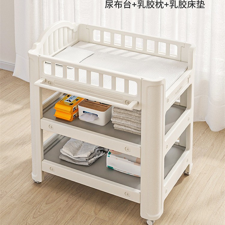 Mesa de pañales para bebés Babyviva Mesa de cuidado para tocar para bebés Cambio de pañales Cuna de baño para recién nacidos extraíble