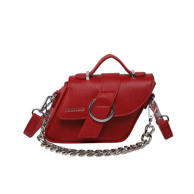 Bolso de textura transfronteriza 2025 nuevo bolso femenino de cadena bolso de hombro de diseño de nicho mini bolso de mensajero con patrón de lichi