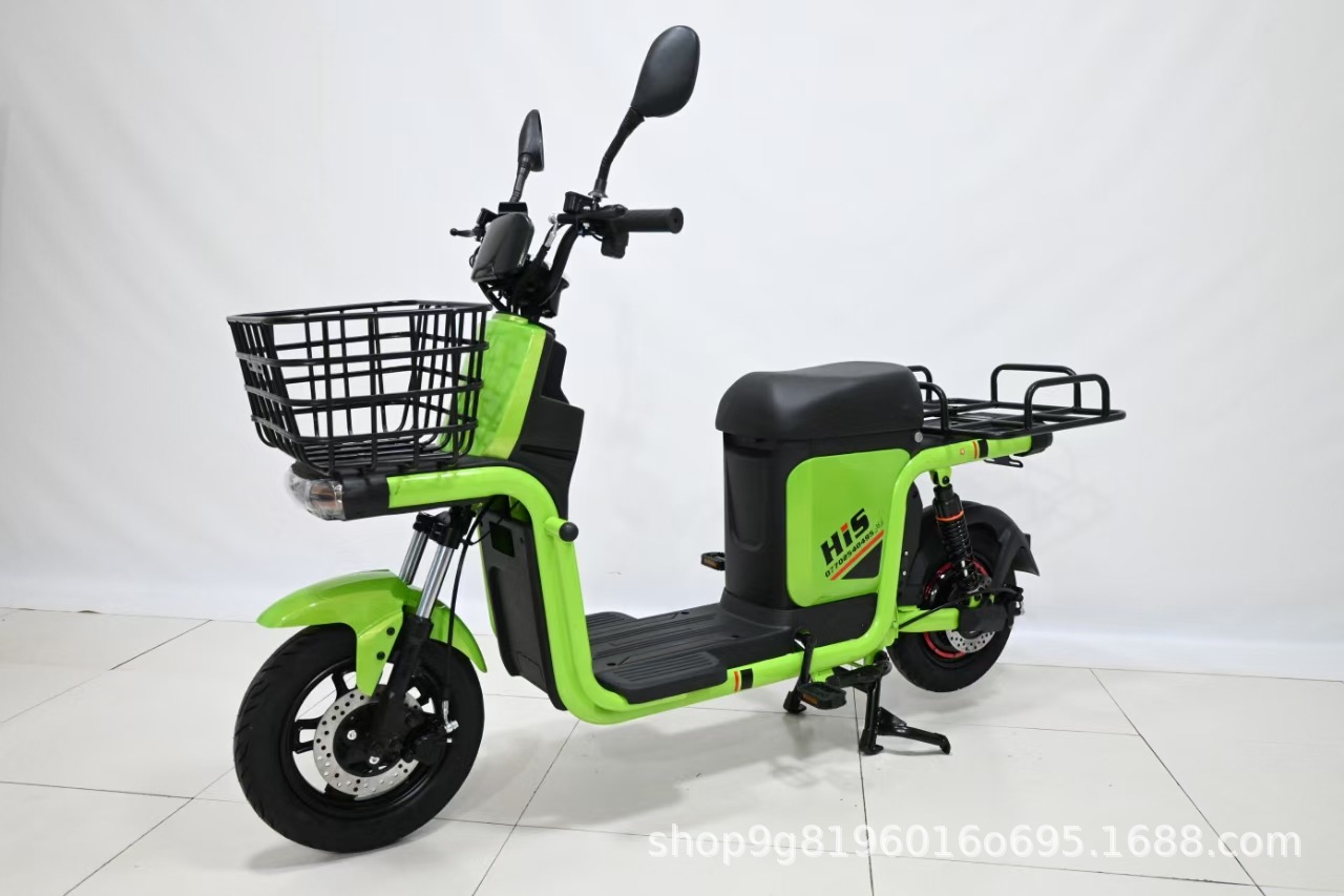 Bicicletas eléctricas de pequeño objetivo con cestas, estantes para llevar, coches de batería para llevar, exportación transfronteriza de vehículos eléctricos de dos ruedas