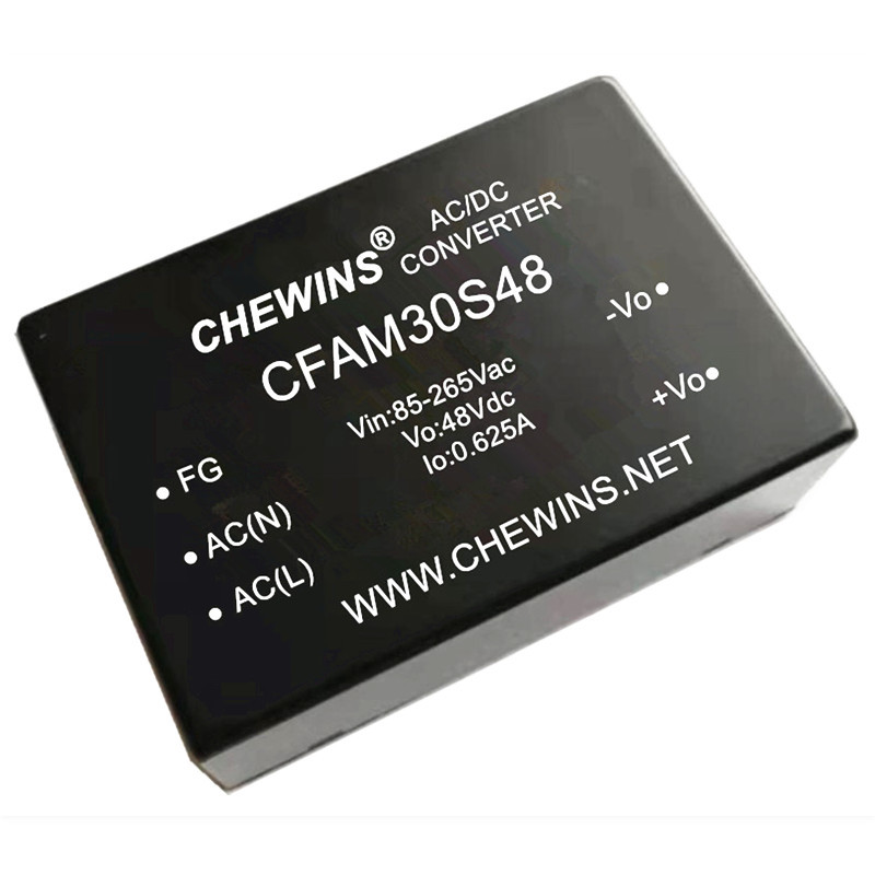 CFAM30S48 30瓦AC-DC模块电源0.625A宽电压输入220V转48V单路输出