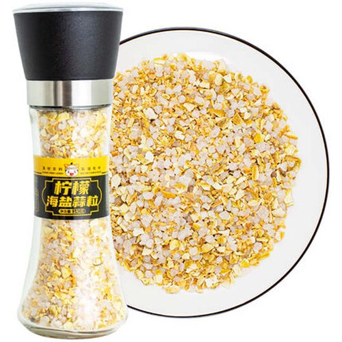 Black pepper compound seasoning lemon garlic freshly ground black pepper fitness meal steak seasoning powder with grinder