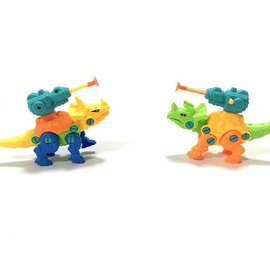 供应开发智力玩具 拆装益智恐龙带弹射 儿童拼插自装系列 H175230
