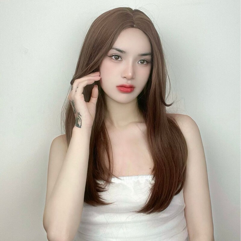 [Korean Style Middle-Parted Bangs] Can Be Made with Drawings and Can Be Made and Made into a Wig Cos Source Factory Cos Wig Style