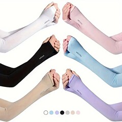 韓国版のロングタイプの男女学生は、夏のアウトドアスポーツ登山の紫外線防止線の日焼け止め袖カバーをカバーすることができます。