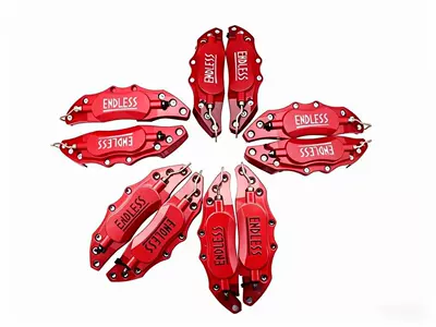 Universal brake caliper cover modification parts for cars, aluminum alloy painted car accessories, caliper cover wholesale (Brake caliper cover) - medium-size-geely-red-2-pieces