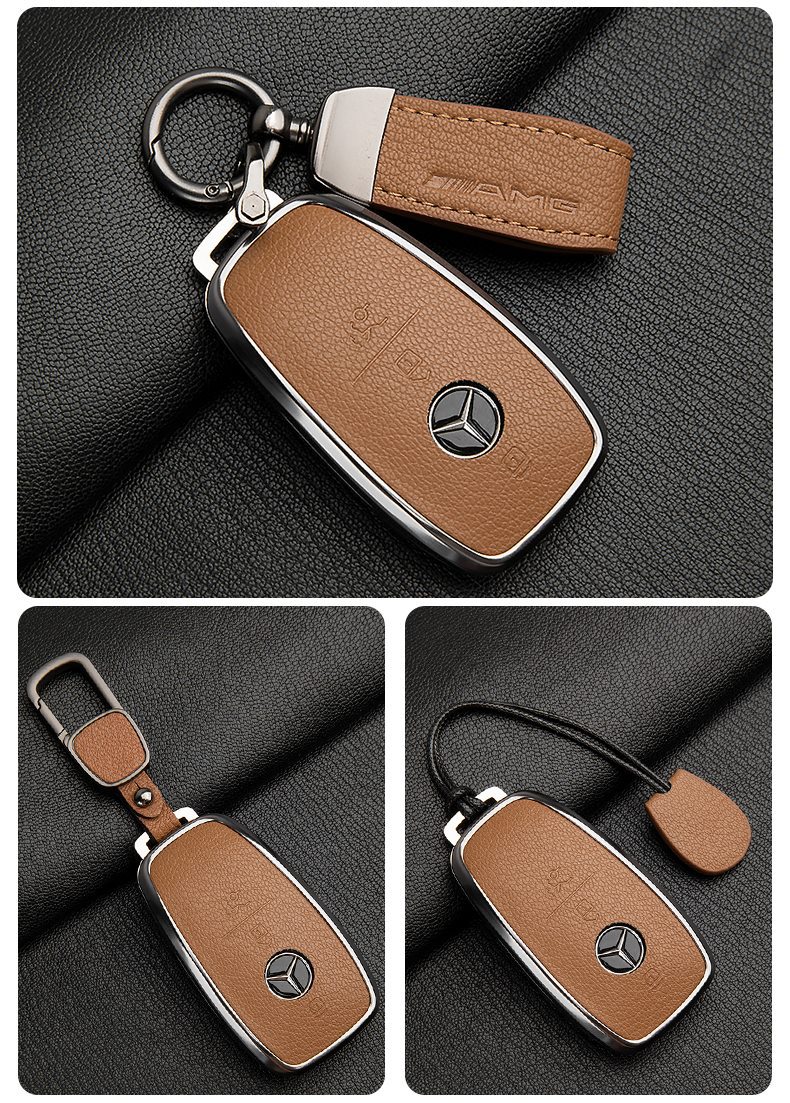 Suitable for Mercedes-Benz Amg Key Cover G63 High-End G500 Leather Key Case Gle Gtr Gt50 Car Key Shell