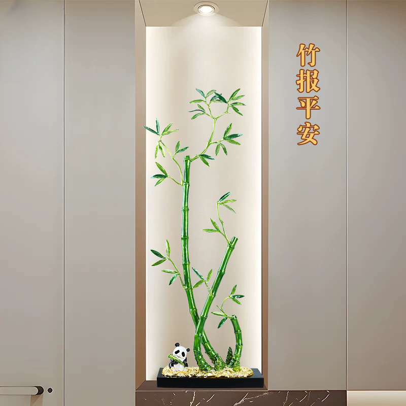 新中式节节高升竹报平安摆件客厅玄关壁龛装饰办公室开业乔迁送礼|undefined