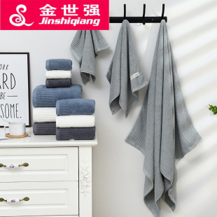 Bath Towel Household Pure Cotton Absorbent Quick-Drying Not Easy to Shed Men's Face Towel Gift Towel Jin Shiqiang Factory Wholesale