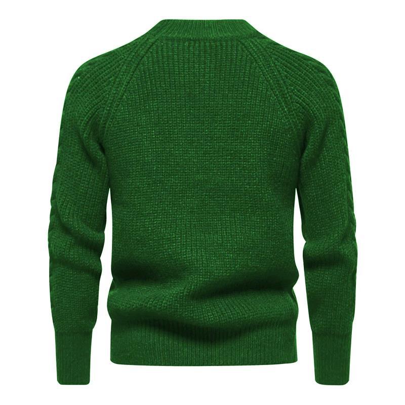 Herren Wollpullover Mit Rundhalsausschnitt Für Herbst Winter_voghion.com
