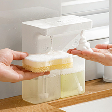 .洗洁精自动感应器智能洗手液机电动起泡器厨房双头凝胶泡沫机壁