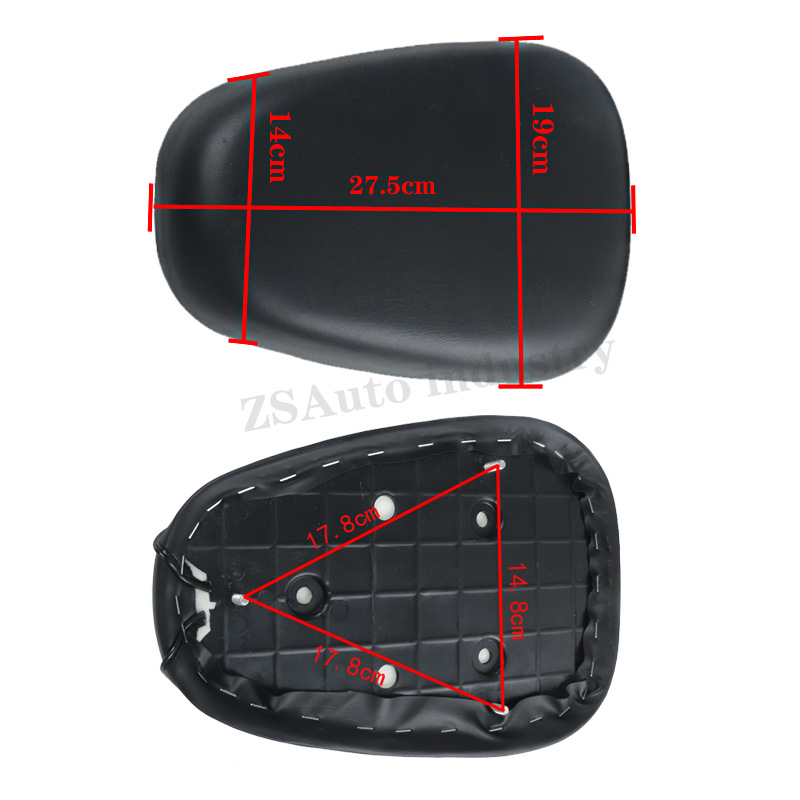 60v Harley electric vehicle accessories, universal original rear seat cushion and backrest for two-person Harley, suitable for modification