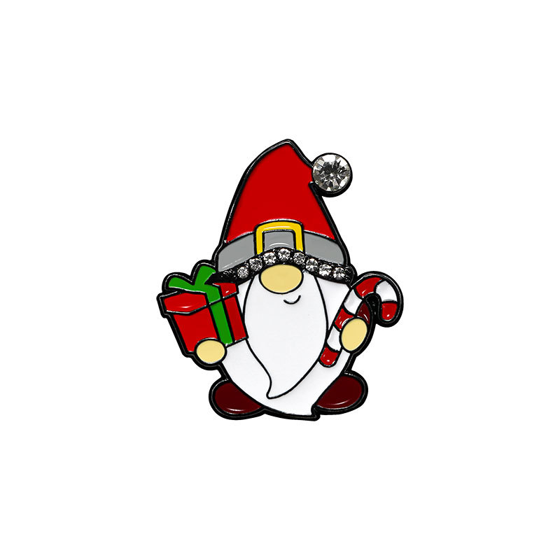 Broche de Navidad insignia de aleación caricatura adorable Santa Fe Navidad decoración de mochila escolar