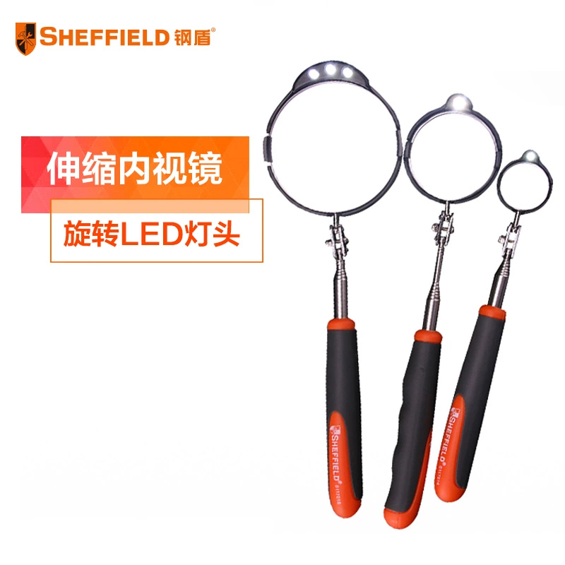 S117015 Телескопическое зеркало обнаружения с подсветкой, универсальное многофункциональное зеркало обнаружения, зеркало заднего вида, пикер