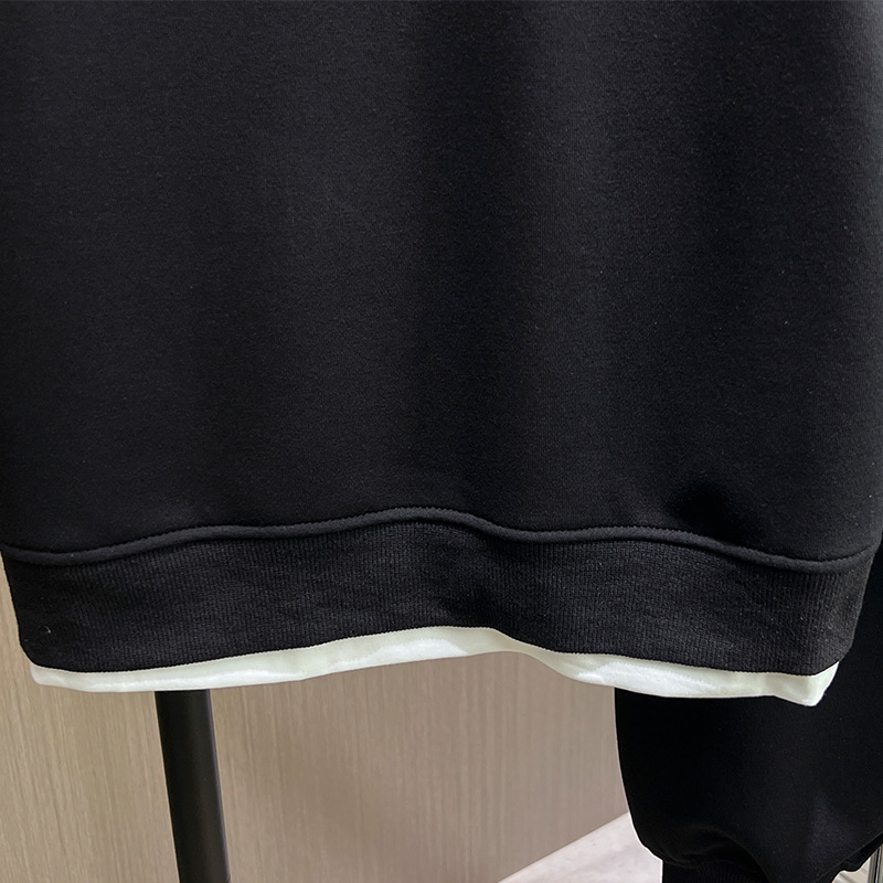 Popular 2024 niños primavera nuevo casual suéter de los niños de dos piezas estilo coreano estilo occidental medio y grande traje de los muchachos