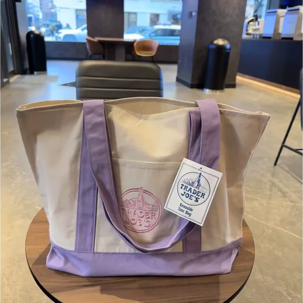 2026 New Large-Sized Quedejiu Tote Bag, Large Capacity Canvas Bag, Embroidered Fashion Shoulder Bag, Direct from the Factory