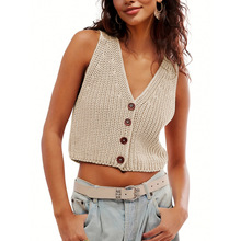 L 16155 Knitted Button Cardigan Vest ë֯Ŧ�ۿ������׿羳��