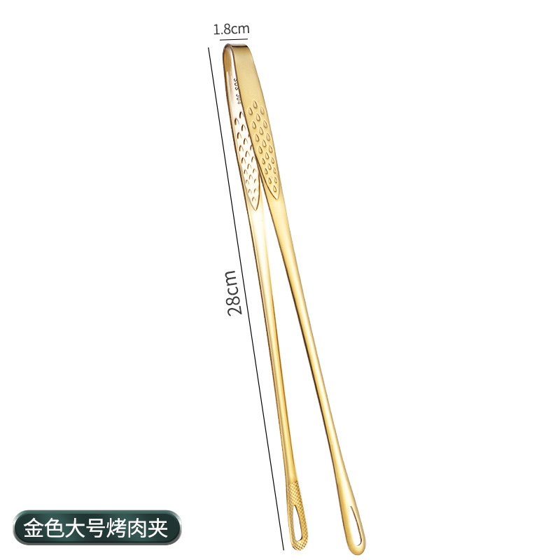 304 clip de barbacoa coreano de acero inoxidable alargado clip de carne buffet clip de barbacoa restaurante cocina tijeras de cocina