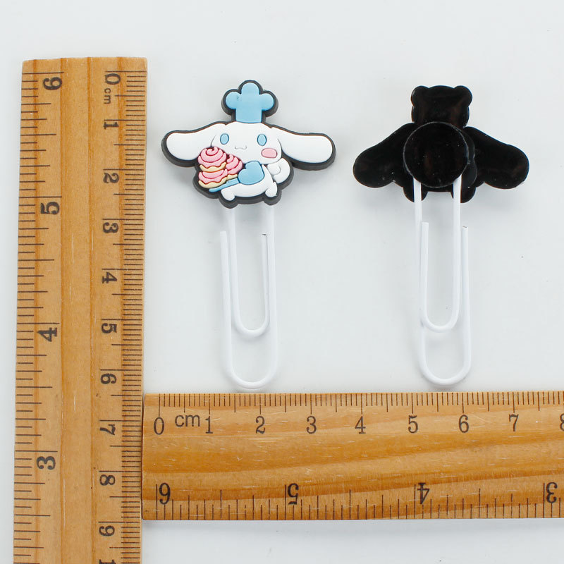 U-tipo encantador dibujos animados PVC pegamento blando marcadores de curva metálica pin papelería estudiantes de color papel de papel