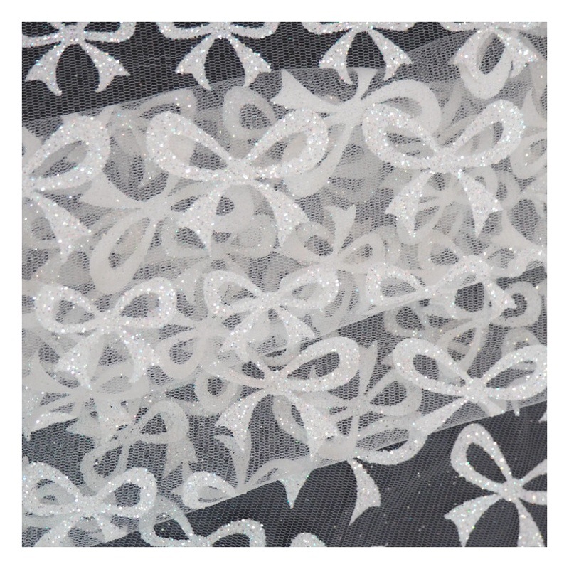 Fabricantes de arco blanco de pañuelo de seda de boda oro rociado oro vestido de noche tela de moda