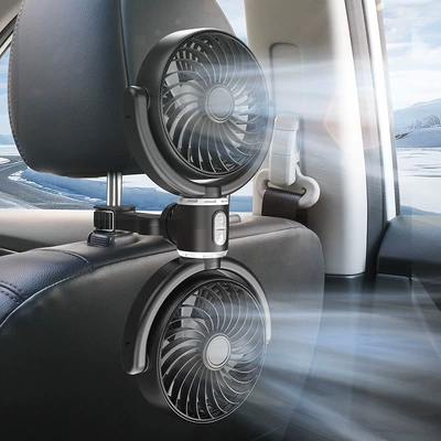 Hot-Selling New Car-Mounted Double-Head Fan for Large Trucks and Small Vans, Double-Head Car-Mounted Powerful Car Electric Fan (Digər kiçik elektrik cihazlar) - car-double-head-fan