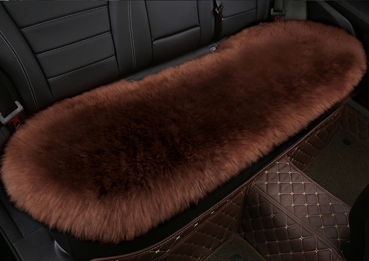 Car Winter Cushion Plush Cushion Three-piece Set Thickened Warm Fur Non-slip Integrated General Motors Cushion