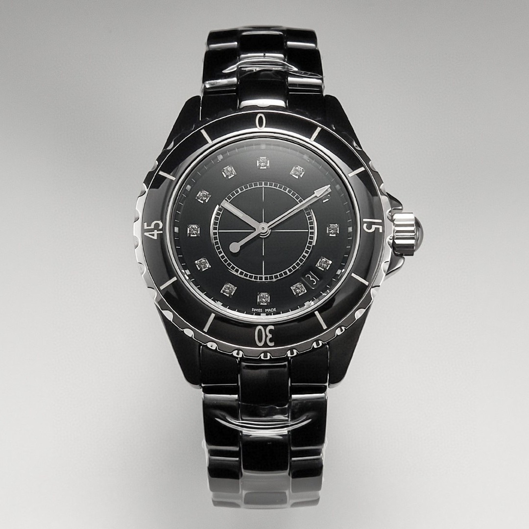 Xiaoxiangfeng J12 Ceramic Fully Automatic Mechanical Watch Waterproof Butterfly Buckle Men's and Women's Couple Watch High-End Fashion