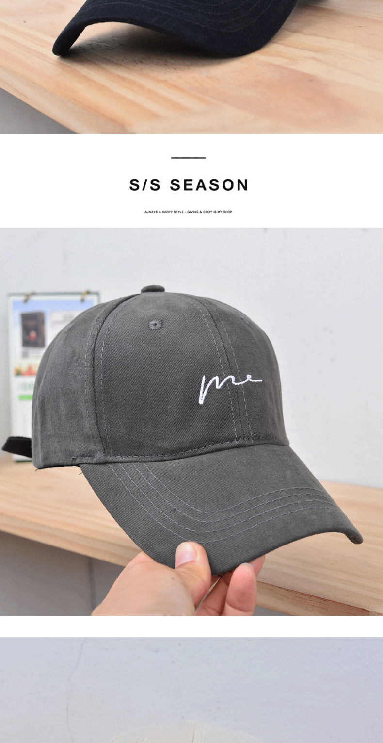 Unisex Vintage Style Simple Style Waves Embroidery Curved Eaves Baseball Cap display picture 8