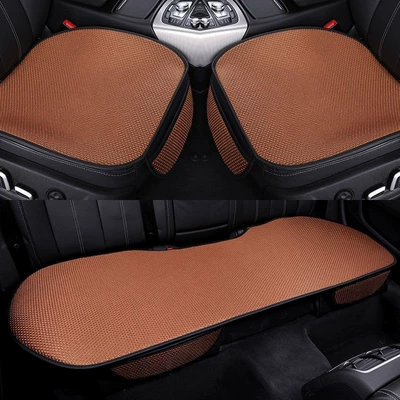 Seat cushion, seat cover — Cushion for Car, Breathable and Cool - cayenne-yellow-cool-and-breathable-cushion-separate-front-row-with-pocket