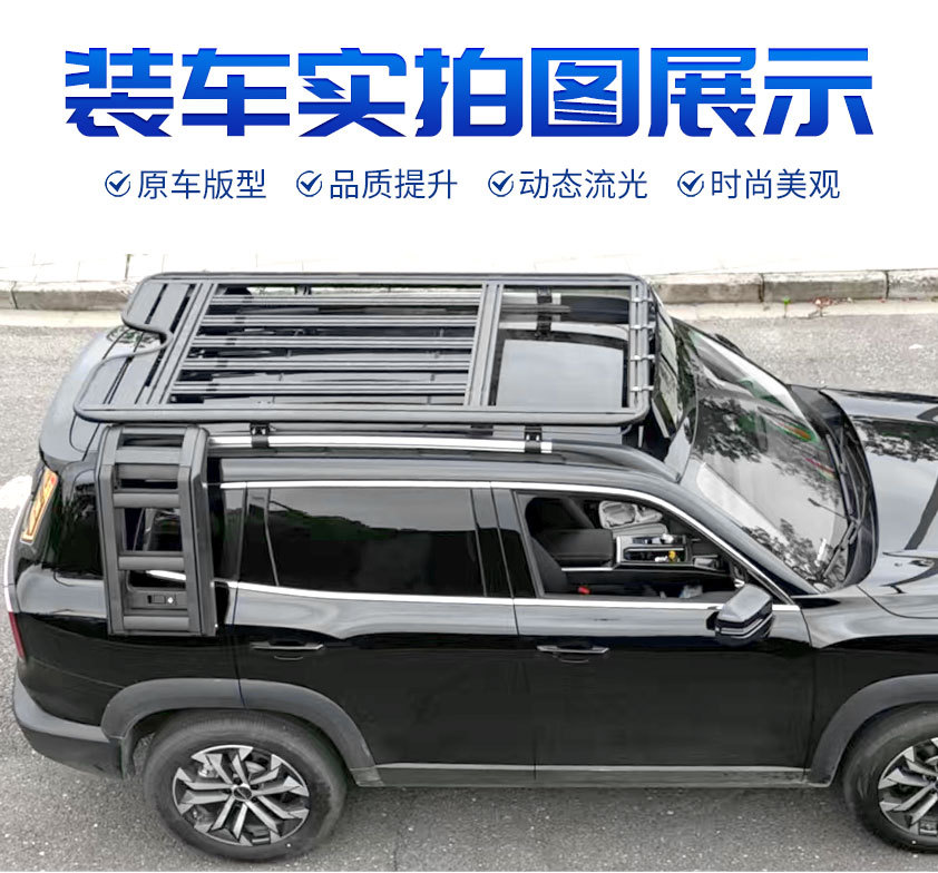 Suitable for Haval Big Dog Car Roof Luggage Rack Platform, Special Aluminum Alloy Roof Ladder, Side Tent Expansion, Off-Road Modification