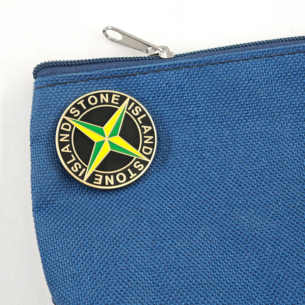 Stone Island Compass Badge Brooch Compass Metal Enamel Pin Trendy Brand Clothing Accessories Bag Decoration Badge