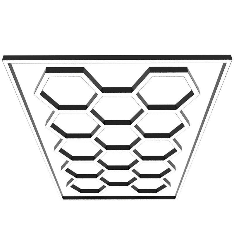 Lámpara de panal 110V Lámpara de garaje hexagonal transfronteriza 220V Película impermeable Lámpara de lavado de autos Lámpara de estación de belleza para autos