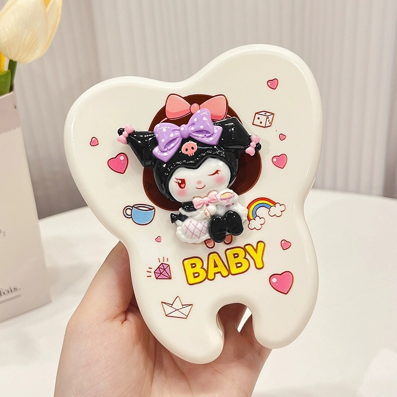 乳歯収集ボックス、子供の歯の交換収納ボックス、見栄えの良いかわいい漫画の男の子と女の子の歯の収集収納ボックス|undefined