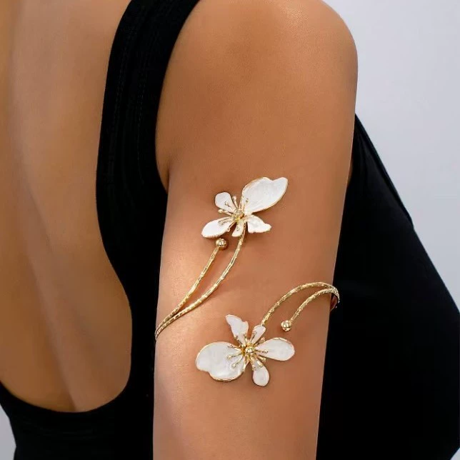 Европейские и американские трансграничные поставки, женские украшения на руку в стиле ретро с цветочным узором, нерегулярная повязка на руку