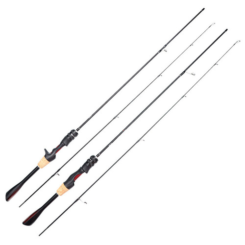 Aoka ultra-light solid carbon horse mouth lure rod 1.8m UL ultra-soft rod slightly longer throw white stripe fishing rod cross-border