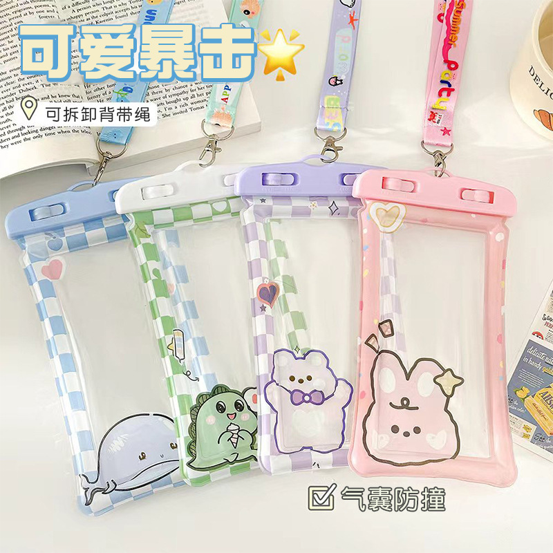 Cartoon Air Bag Mobile Phone Waterproof Bag Floating Mobile Phone Case Inflatable Mobile Phone Bag Swimming with Lanyard Drift Bag Portable Cartoon Air Bag Mobile Phone Waterproof Bag Floating Mobile Phone Case Inflatable Mobile Phone Bag Swimming with Lanyard Drift Bag Portable