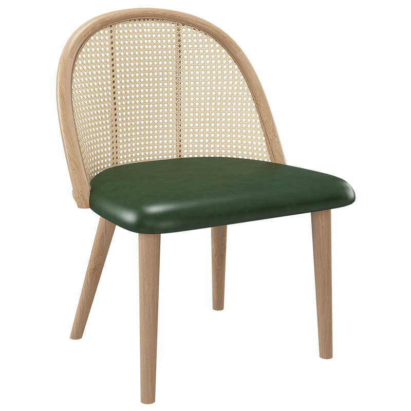 Sillas de comedor de diseño personalizadas para hoteles de alta gama, sillas de ratán de madera maciza, sillas de ocio, venta al por mayor comercial.