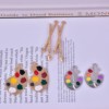 Brush, metal palette, pendant, earrings handmade, materials set with accessories, handicrafts