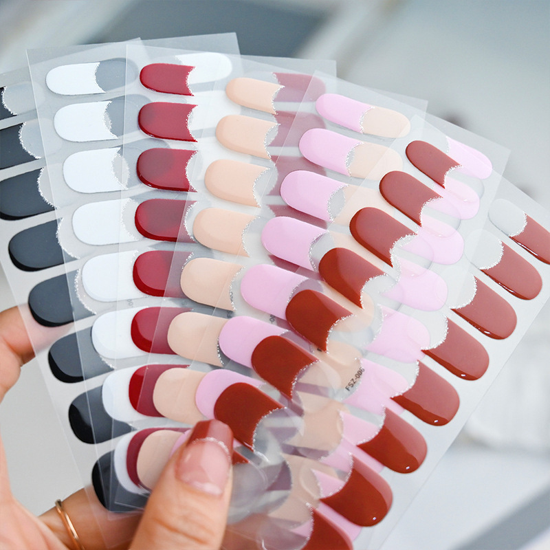 Amazon Hot Selling Semi-Phototherapy Nail Stickers French Nail Stickers UV Gel Baking Lamp Semi-Cured Nail Stickers Amazon Hot Selling Semi-Phototherapy Nail Stickers French Nail Stickers UV Gel Baking Lamp Semi-Cured Nail Stickers