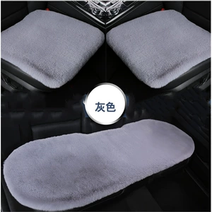 Winter Car Small Three-Piece Set Driver's Seat Single Seat Cushion Fur Cushion Imitation Rabbit Fur Warm Cushion Rabbit Fur Car Cushion