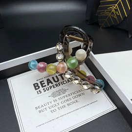 新款多彩镶嵌发卡发夹女高马尾半扎8cm小号抓夹发量少盘发头饰