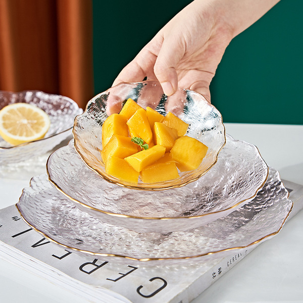 Glass dinner plate for home use