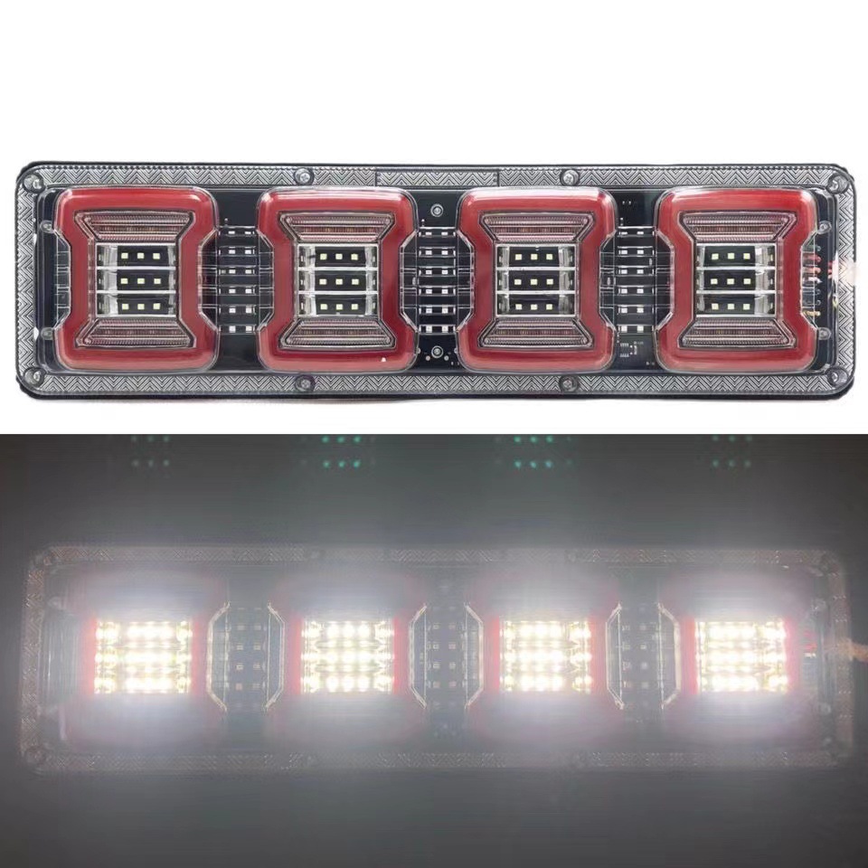 Led Rear Tail Light Assembly for Light Trucks, Sequential Turn Signal, High-Brightness Turn Signal, Reverse Light, Brake Light, Anti-Rear Collision