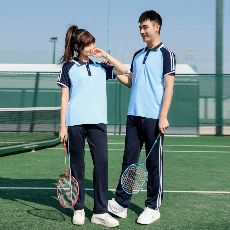 Хлопковая школьная форма для учащихся начальной и средней школы с короткими рукавами