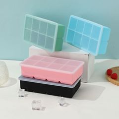 角型8格シリカゲル氷格アイデア蓋付き氷金型家庭用製氷箱製氷器ブロック氷金型