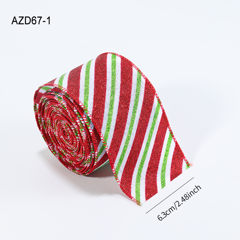 Ribbon de Navidad rayas de color ribbon minimalista árbol de Navidad guirnaldas decoración de regalo embalaje arco diseño de atmósfera