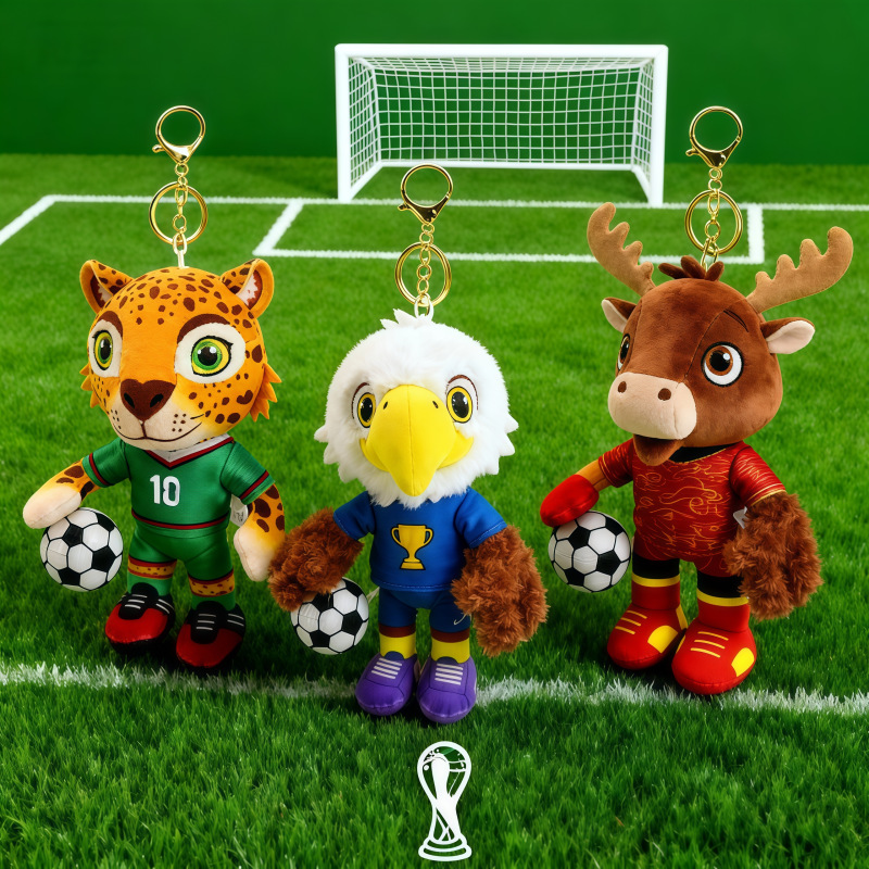 Estados Unidos, Canadá, México, mascota de la Copa del Mundo, muñeca de peluche, colgante de llavero, juguetes al por mayor.