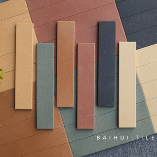 Medieval Style Clay Long Strips Handmade Bricks House B&B Clothing Store Commercial Catering Door Background Wall Floor Tiles